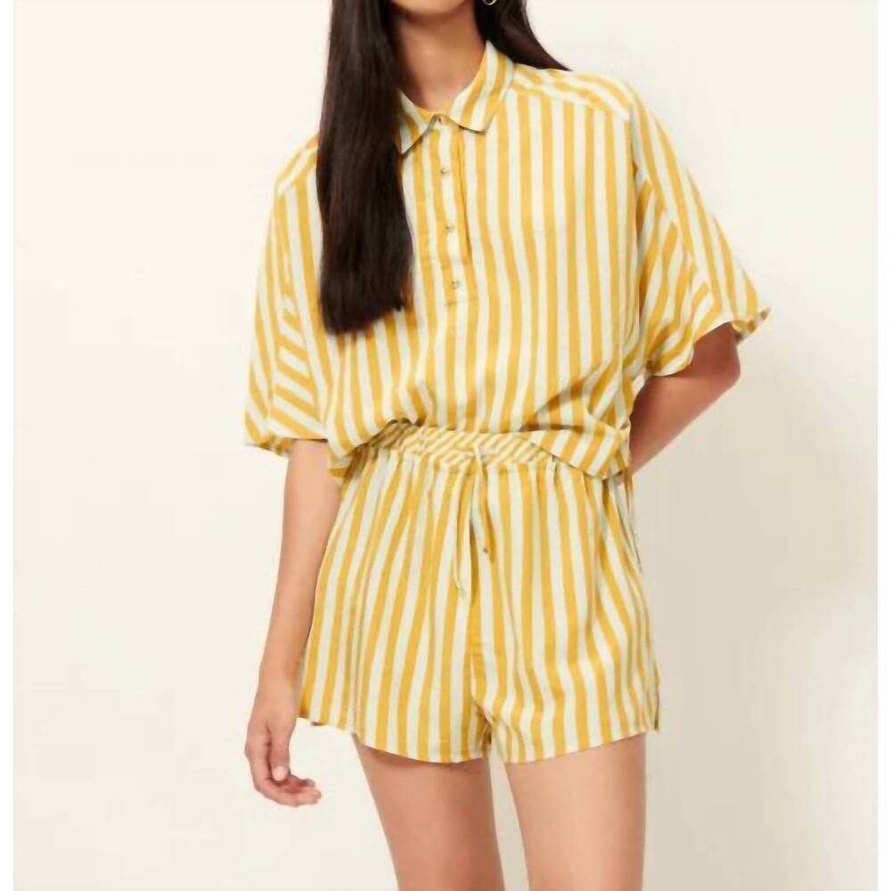 NEW SESSUN lido cropped polo in lagune